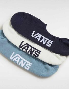 Calcetines 3Pack Vans Classic No Show Crudo/Marino unisex